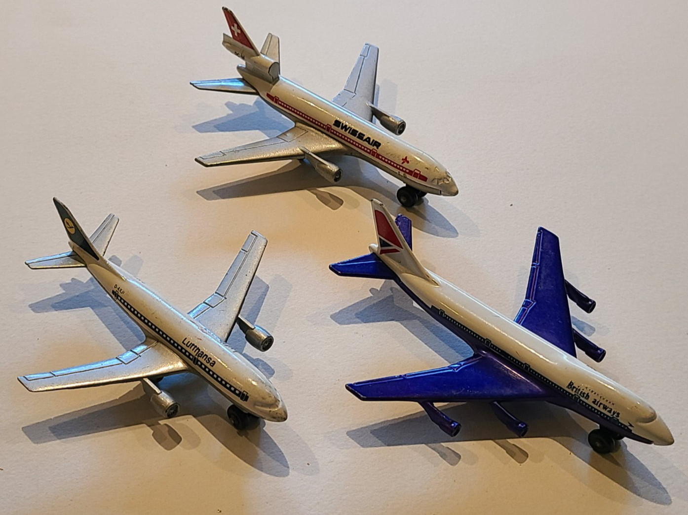 VINTAGE 1973 LOT OF 3 DIECAST MATCHBOX SKY BUSTERS JET AIRLINE REPLICAS #3,10,13