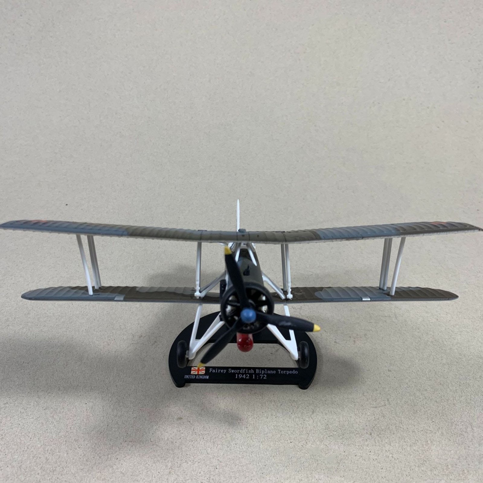 1/72 WWII British Navy Fairey Swordfish Aircraft Model Restore Original Airplane
