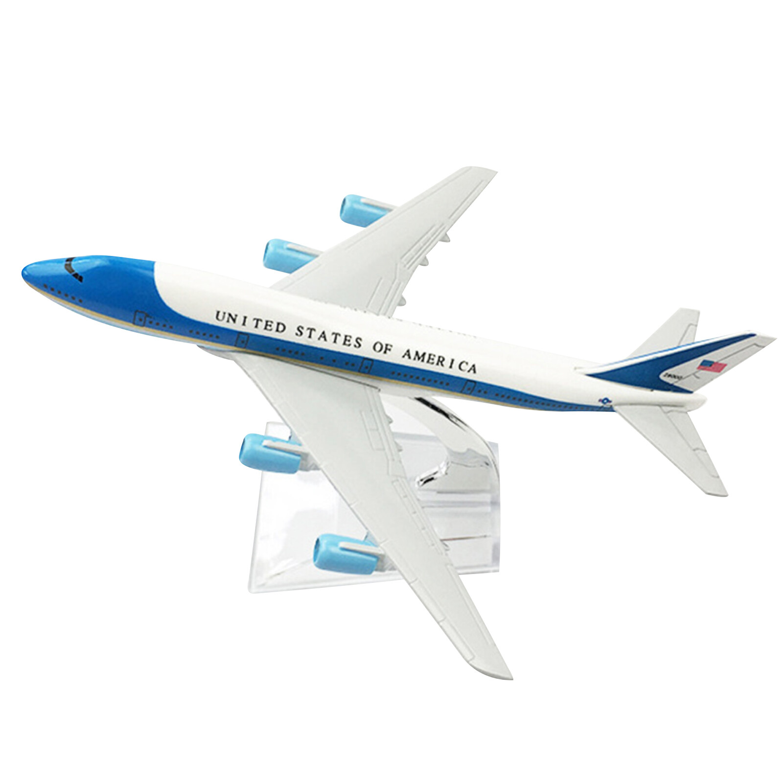 Air Force One Airplane Aircraft Plane Model With Display Stand For Boeing 747
