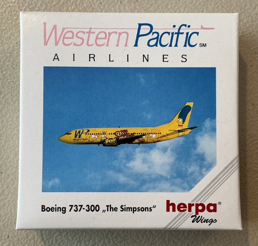 Herpa Wings 1:500 500470 Western Pacific Airlines “The Simpsons” Boeing 737-300