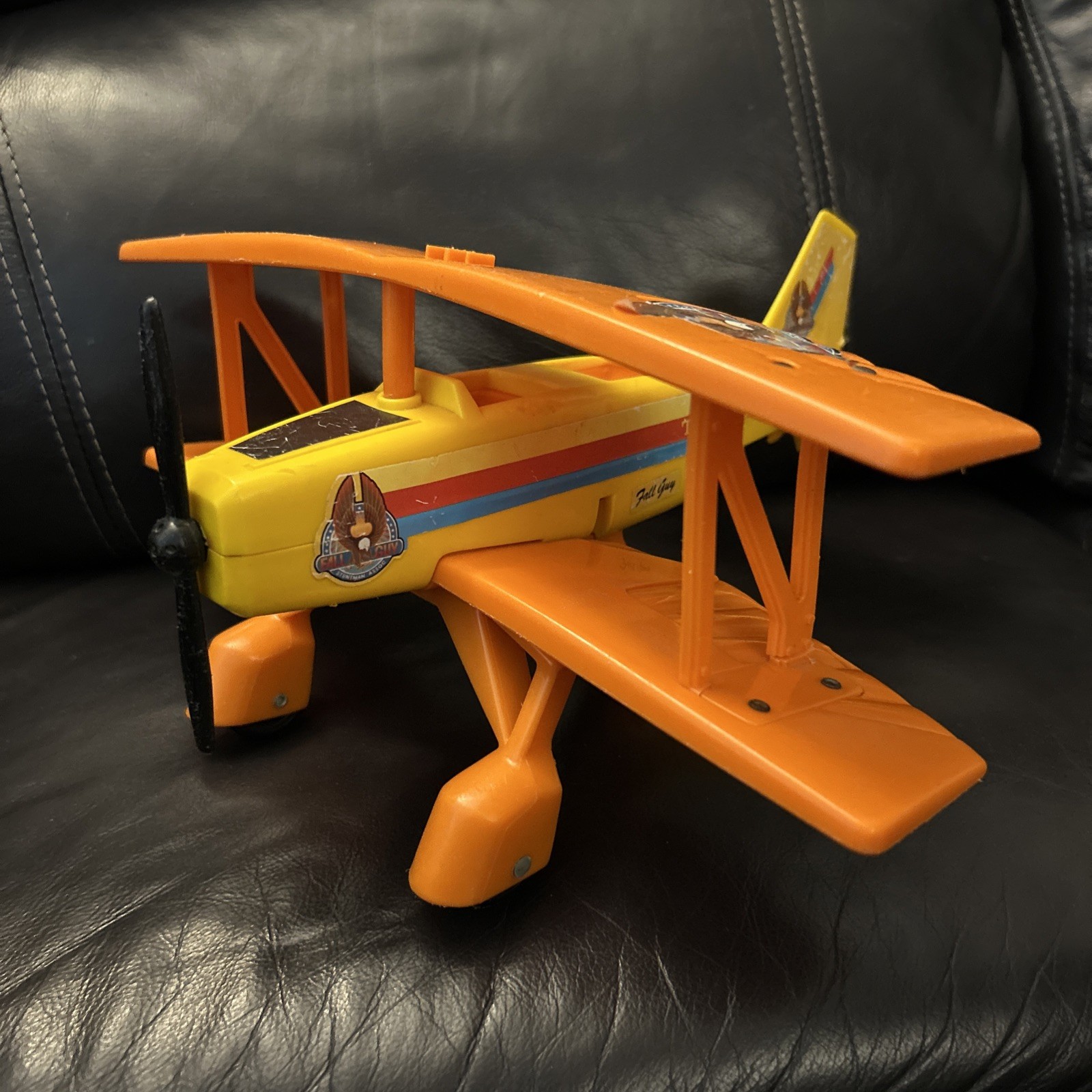 1982 Tonka Fall Guy Stunt Airplane Most Decals No Battery Cover Non Working