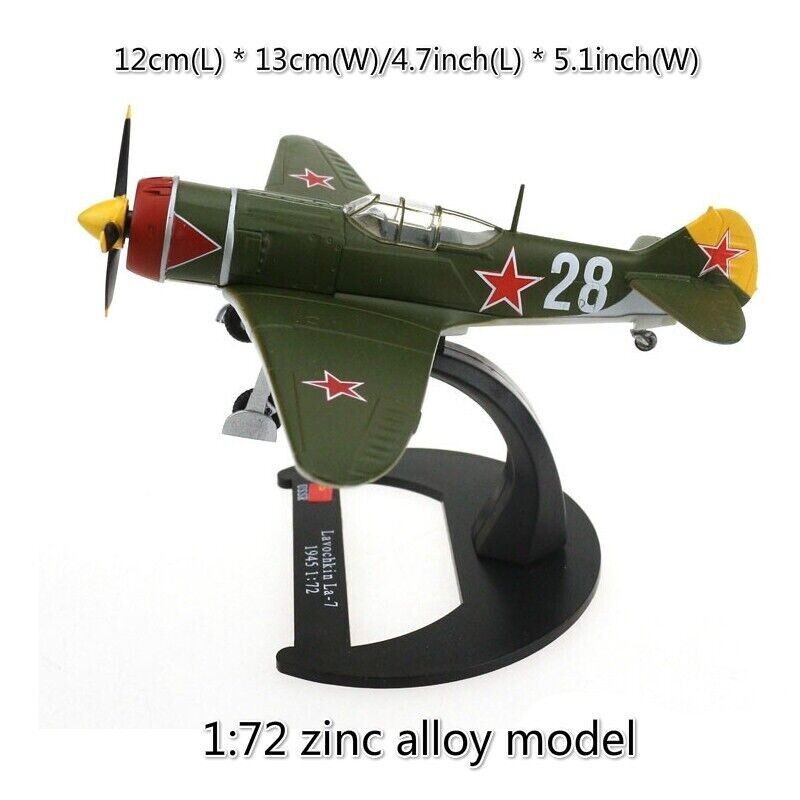1:72 Soviet Lavochkin La-7 Fighter Aircraft Model Diecast Military Collection