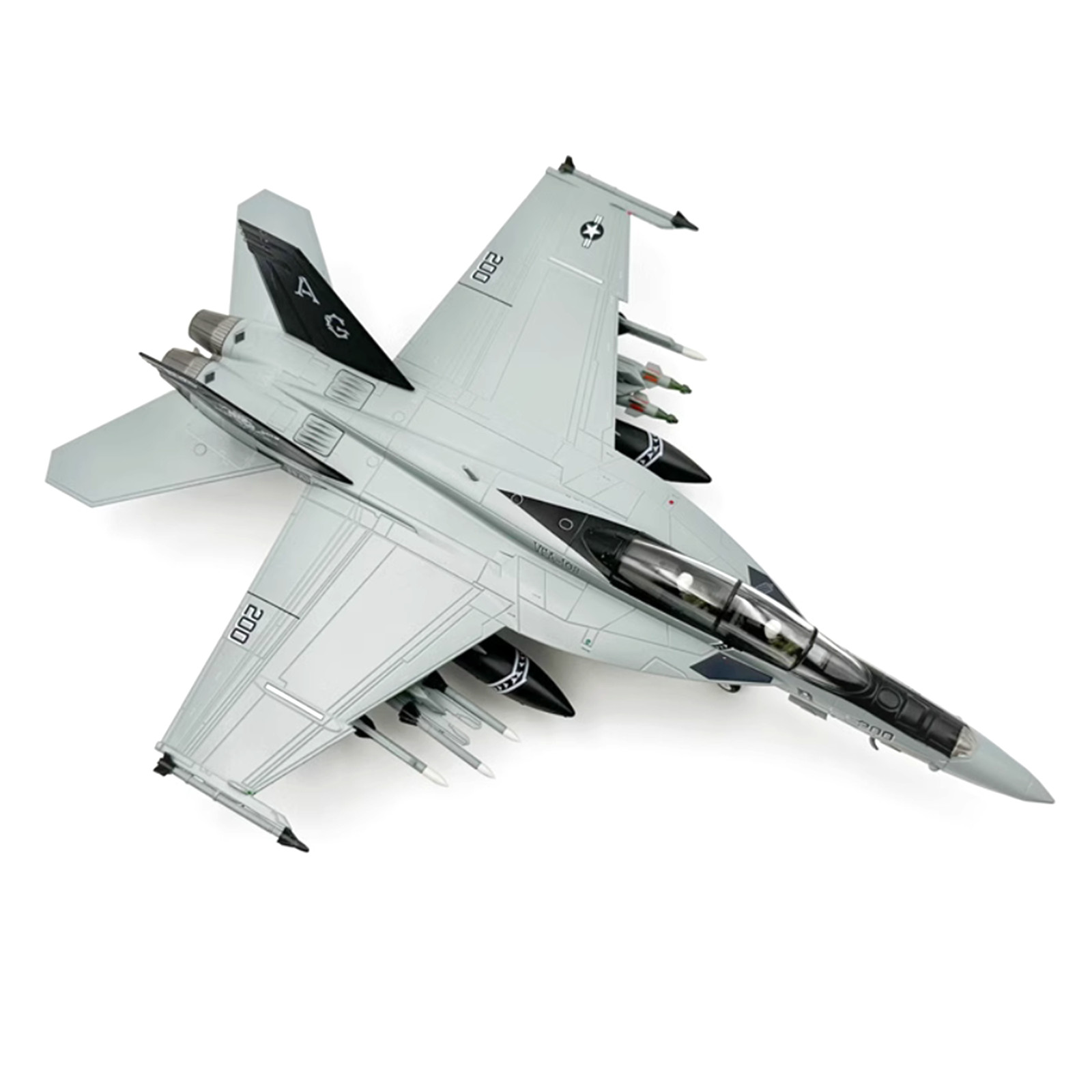 1:72 Scale US F/A-18F Super Hornet Aircraft Diecast Metal + Plastic Model Gift