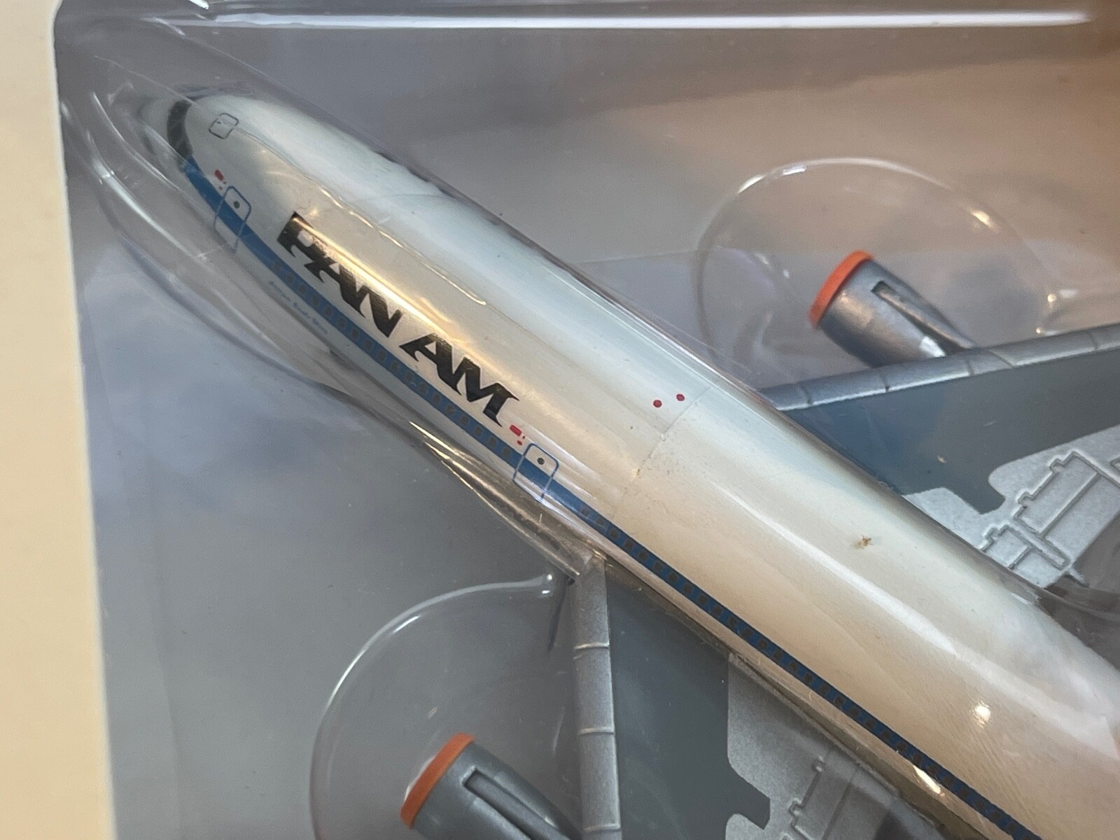 1:400 BLUE BOX PAN AM L-1011 1970S COLORS CHROME BELLY CLIPPER EAGLE WING N505PA