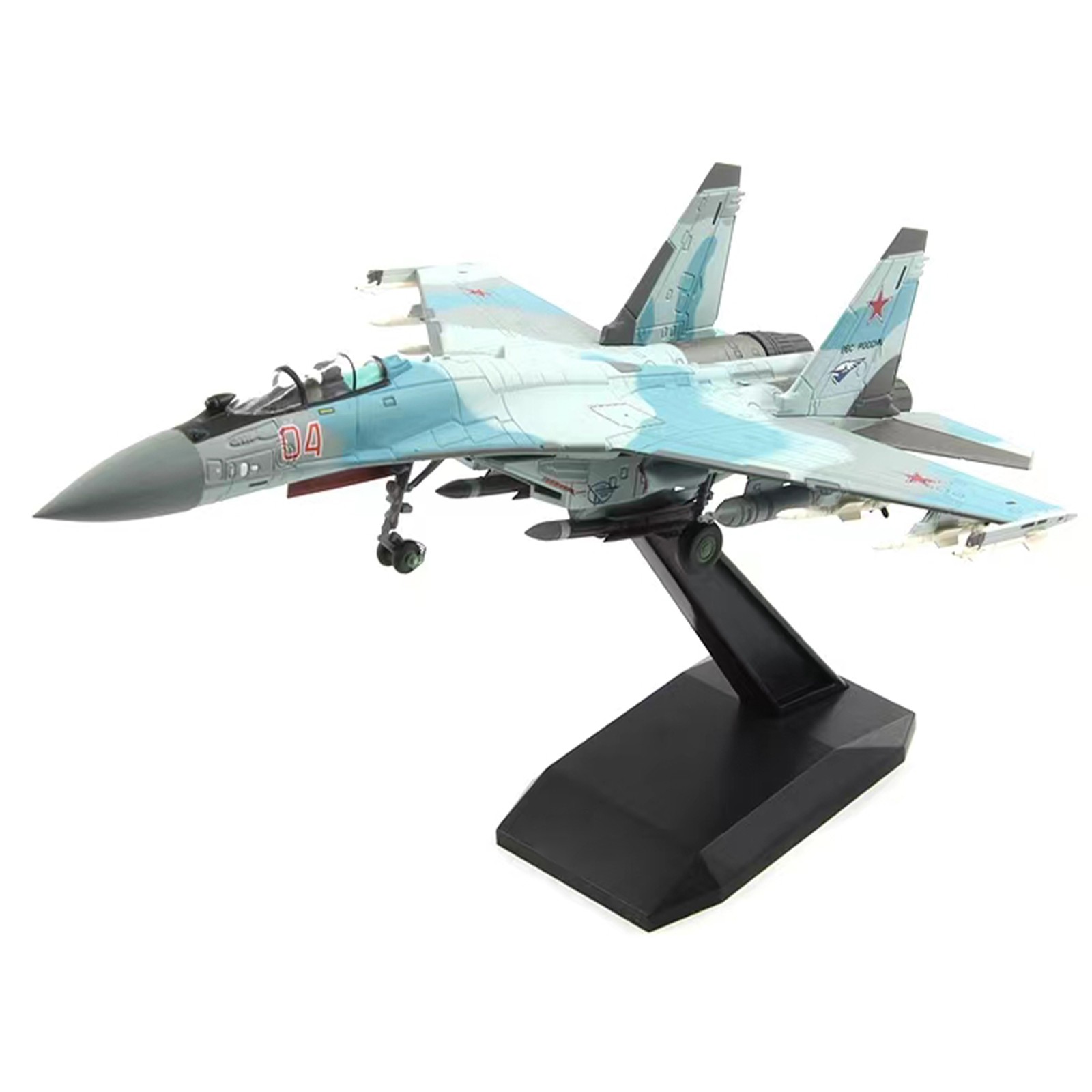 SU-35 Super Flanker Aircraft 1:100 Model Fighter Aviation Military Exhibition R