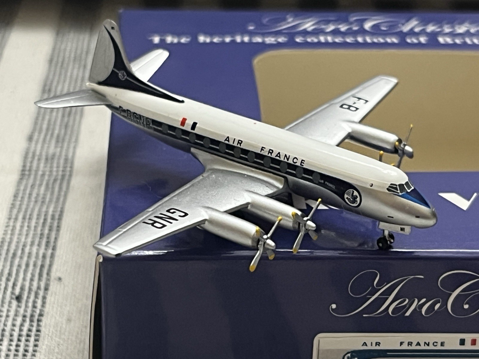 Aeroclassics Air France Vickers Viscount F-BGNR 1:400 Diecast Model