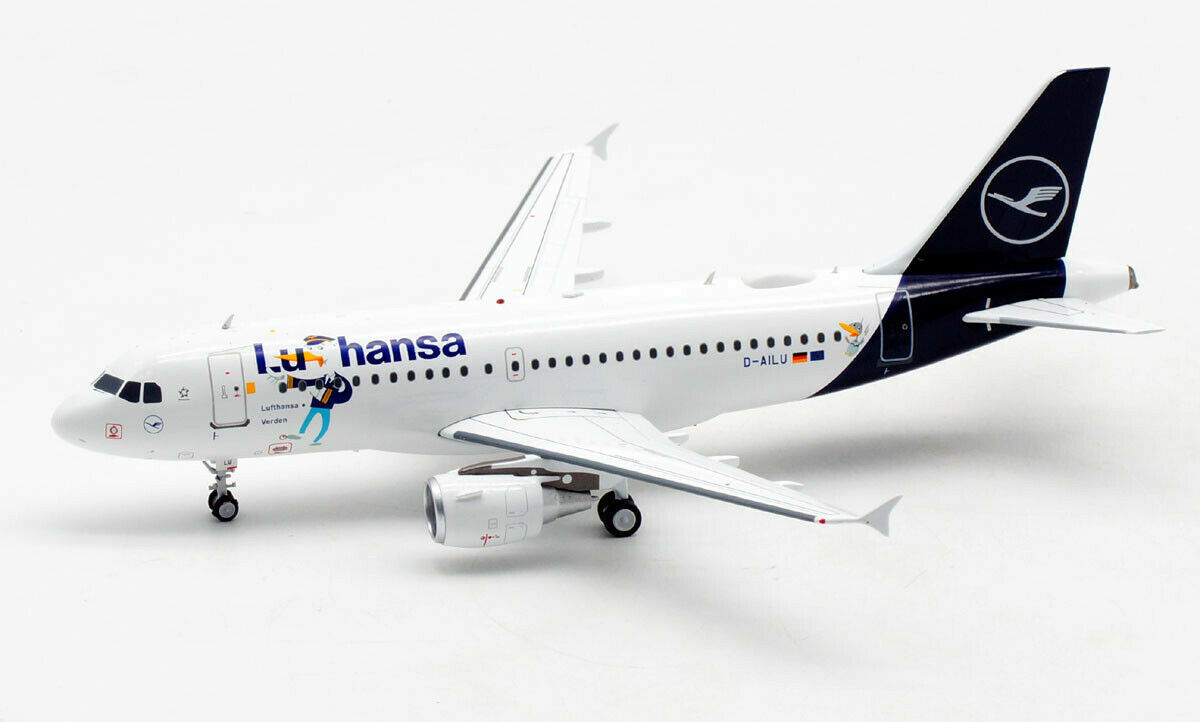 AIRBUS A319-114 LUFTHANSA REG: D-AILU WITH STAND – JFOX JFA319013 1/200