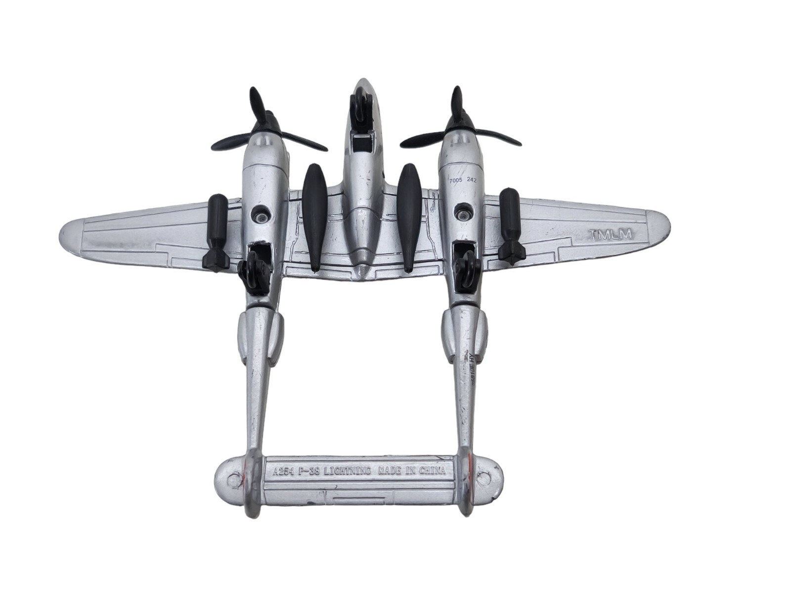 Lockheed P-38 Lightning Diecast Model TMLM #A254 with Laminated Info Card