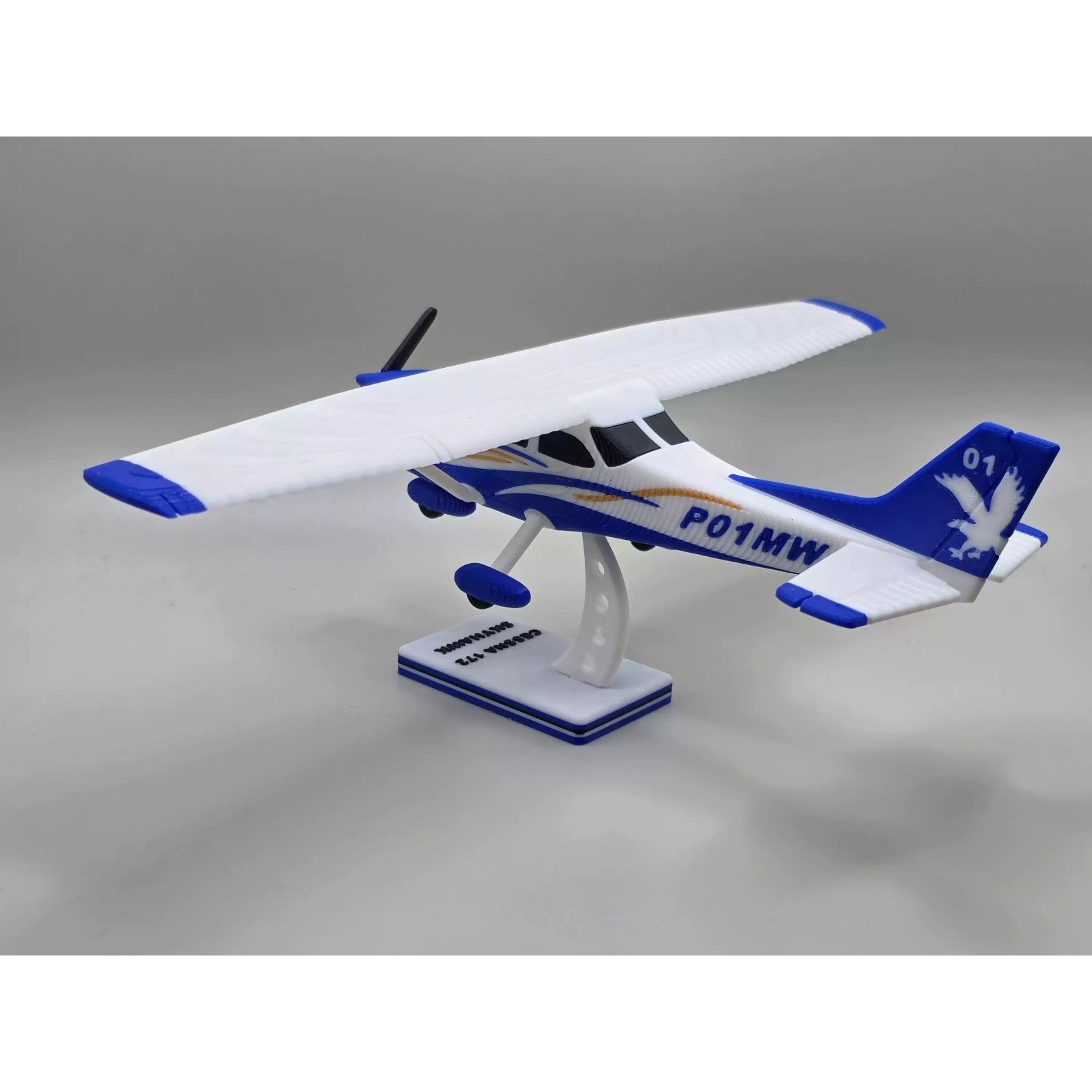 Static Aircraft Model Kit 172 Skyhawk Trainer Plane DIY Unassembly Display Gift
