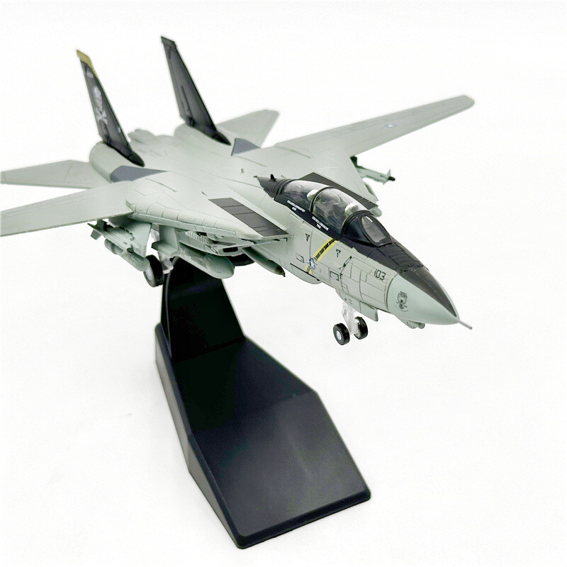 1:100 Scale Alloy Diecast Military Model Grumman F-14 Tomcat Fighter Aircraft