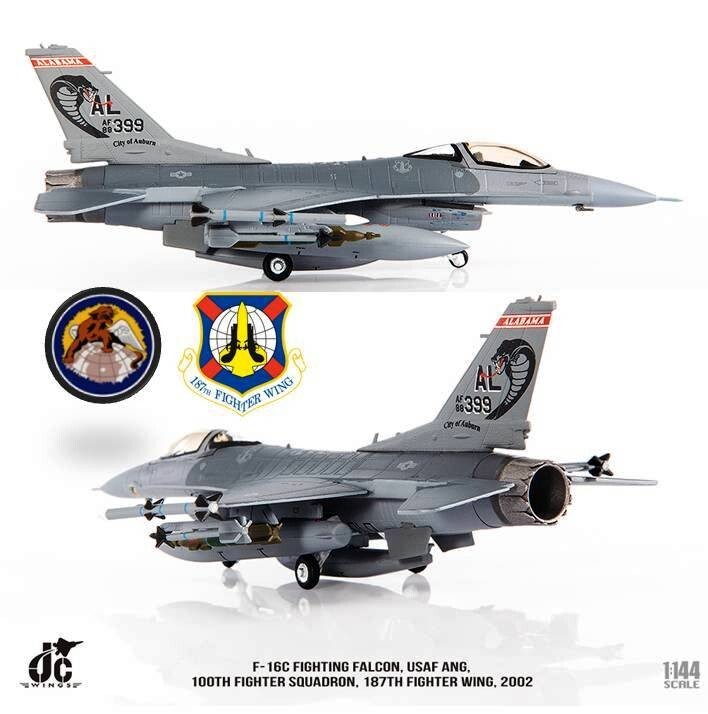 F-16C Fighting Falcon USAF 187th FW, JC Wings 1/144 JCW-144-F16-006