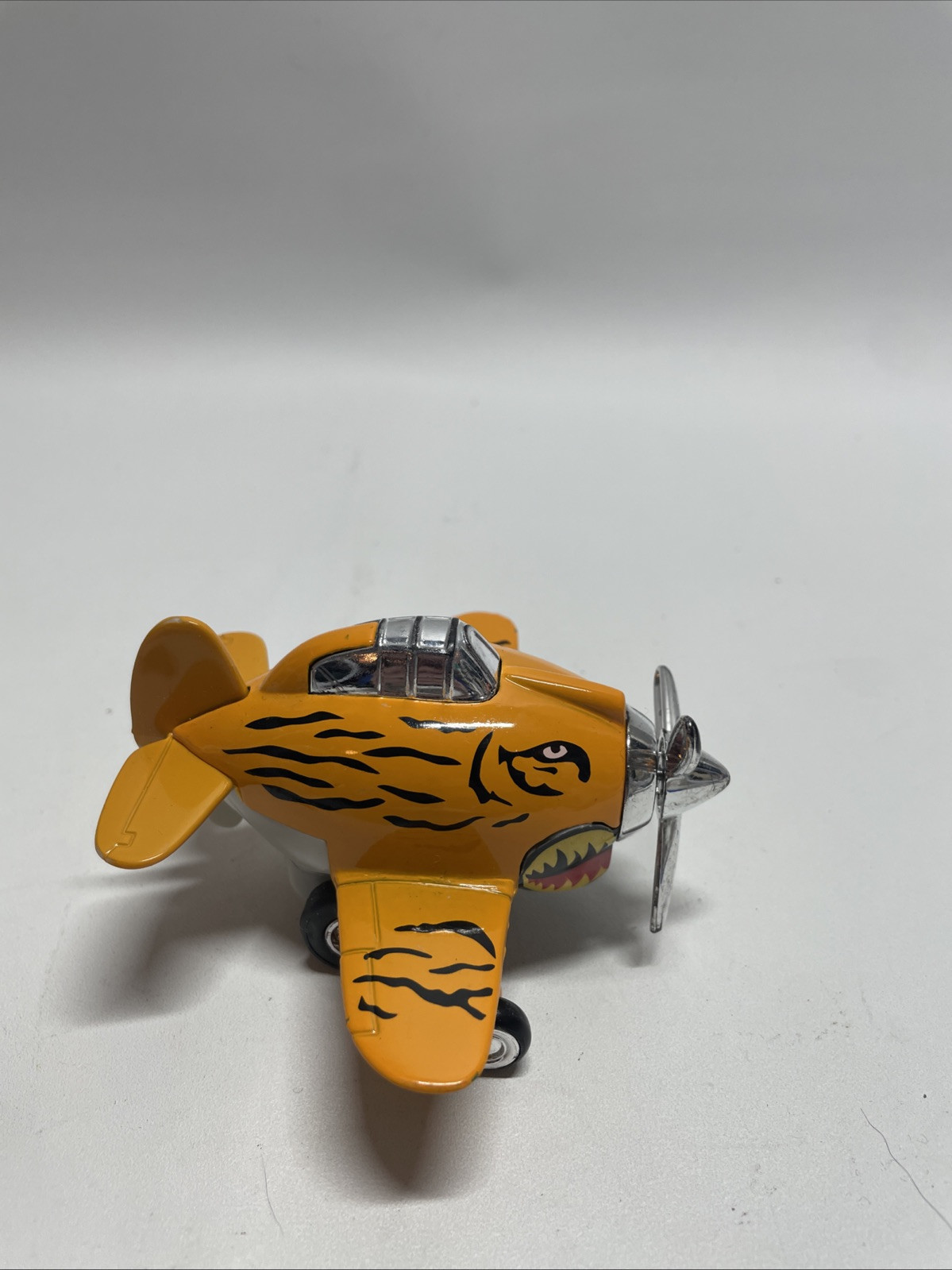 Pull Back Sky Shark Propeller Plane Toysmith Sky Shark Rare Yellow Works!
