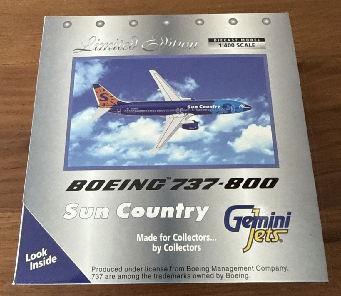 Gemini Jets 1:400 Sun Country Boeing 737-800 Tail N800SY Item GJSCX190