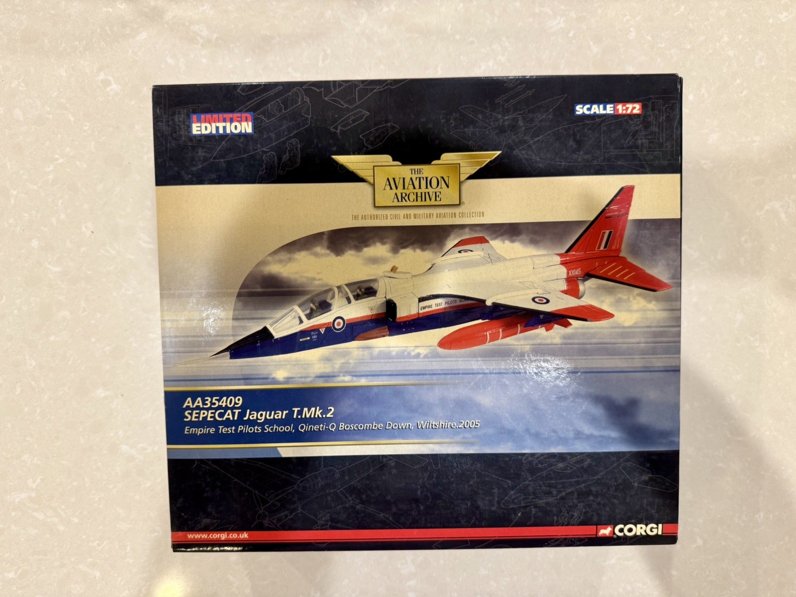 RARE Corgi AA35409 Sepecat Jaguar T.MK 2 Empire Test Pilot School, Boscombe Down