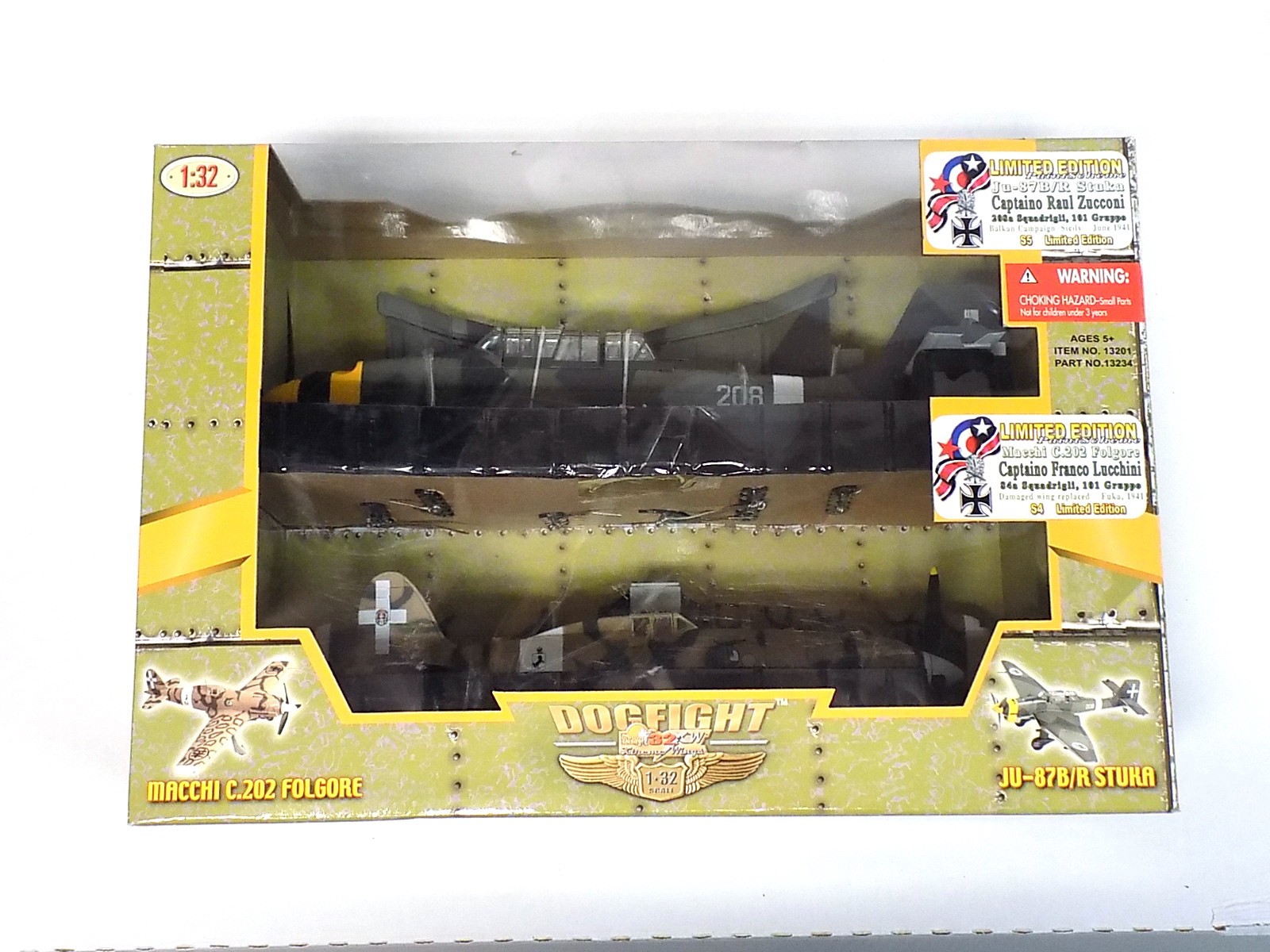 21st Century Toys 1/32 Dog Fight Italian WWII Stuka & Folgore Model Airplane Set
