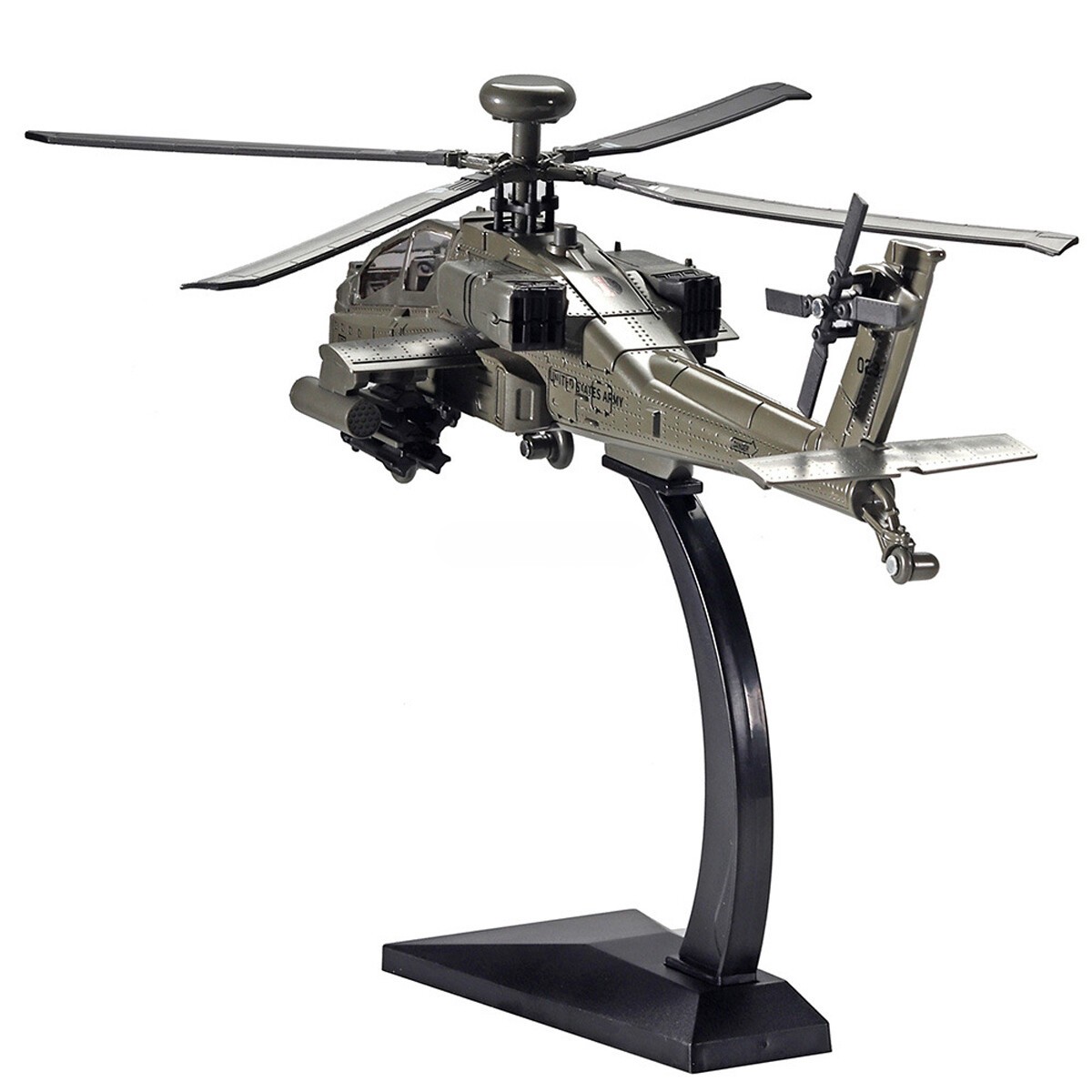 Boeing AH-64 Apache Helicopter Model Diecast US Military Army Airplane Model