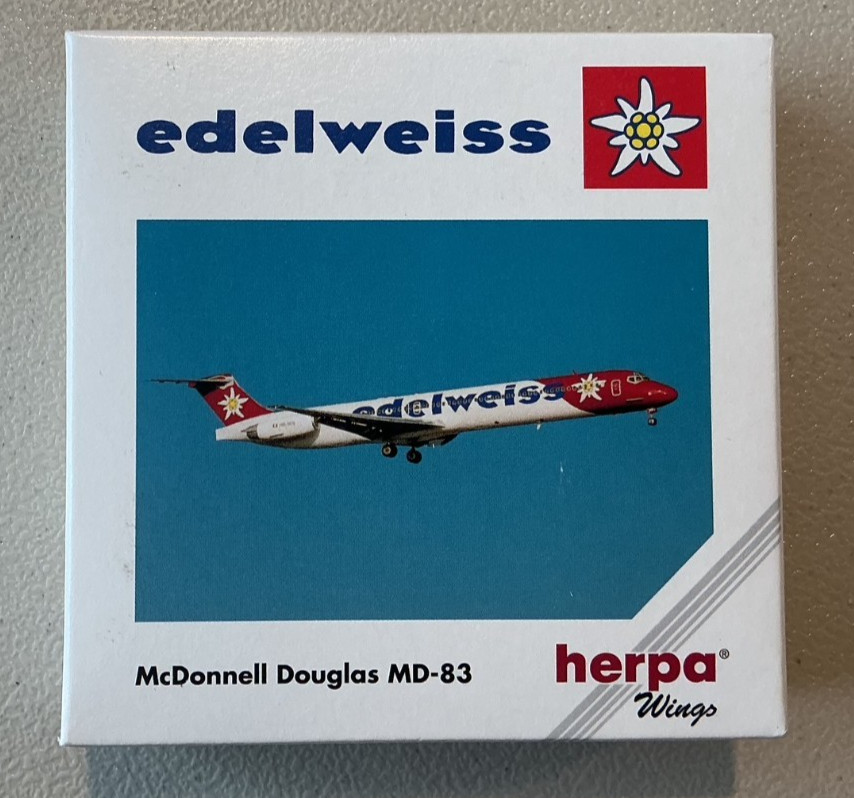 Herpa Wings 1:500 507639 Edelweiss McDonnell Douglas MD-83