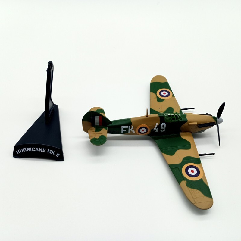 1:100 Scale Alloy Diecast Military Model Royal AirForce Hawker Hurricane Fighter