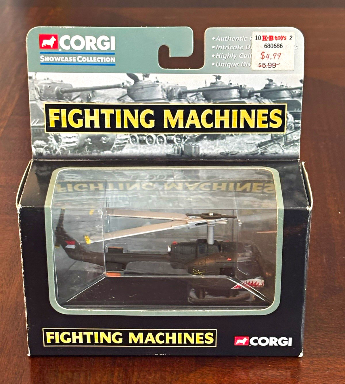 Corgi Bell UH-1C “Huey” Iroquois Diecast w/ Stand New in Box