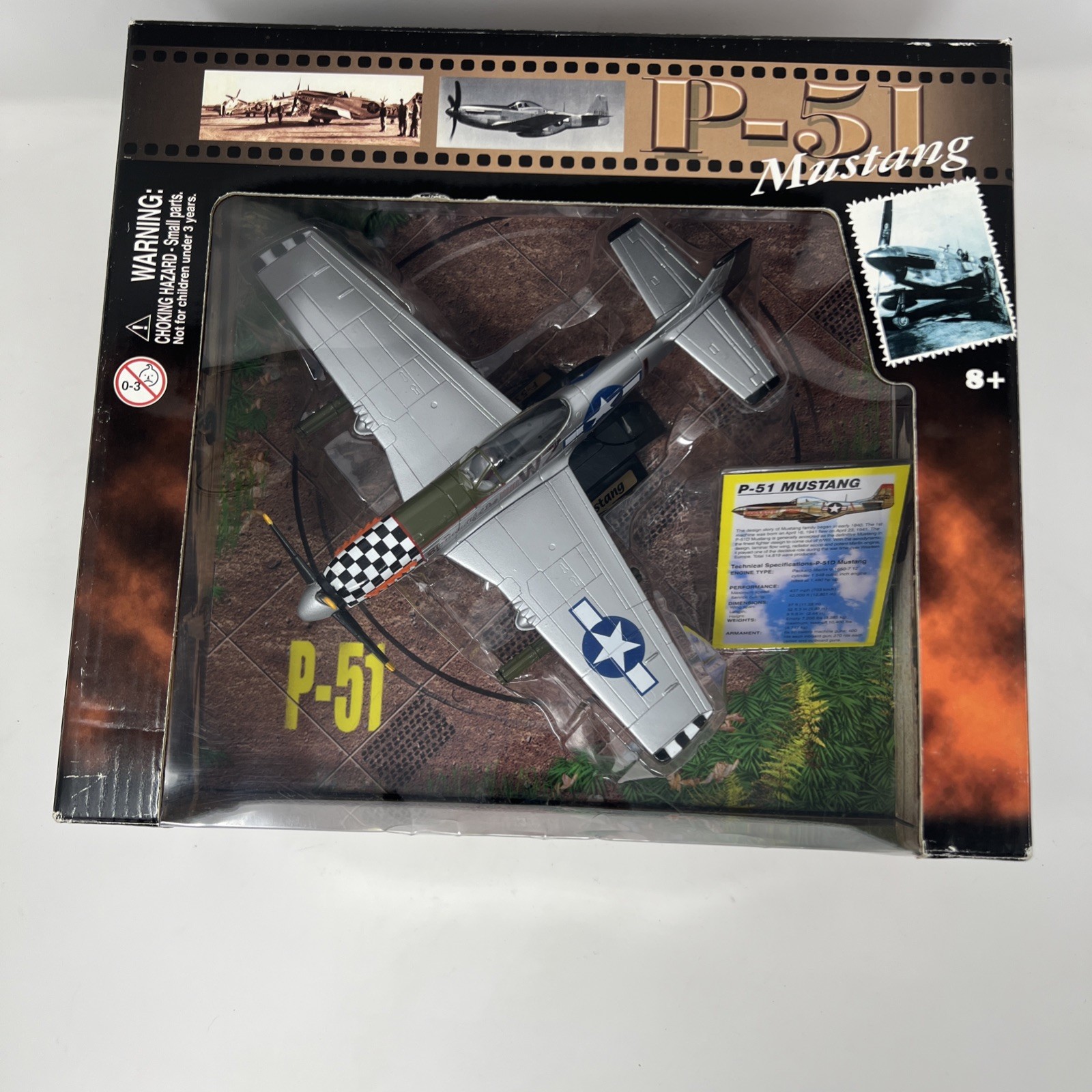 Motor Max Die-Cast Metal and Plastic P-51 Mustang AIRPLANE NEW 1:48 SCALE 76336