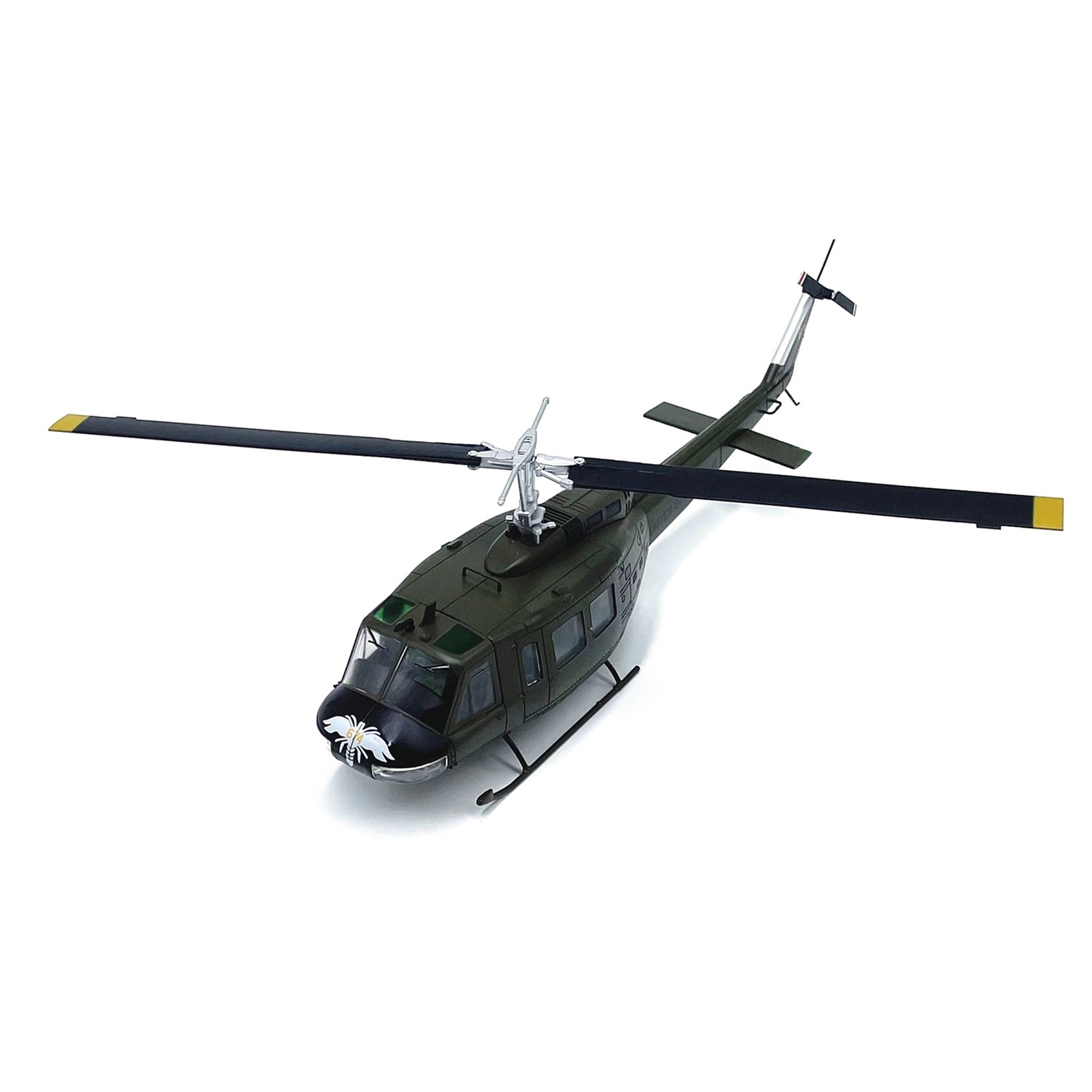 Detailed Collector’s UH-1 Iroquois Helicopter Model 1:48 Scale Rotating Blades