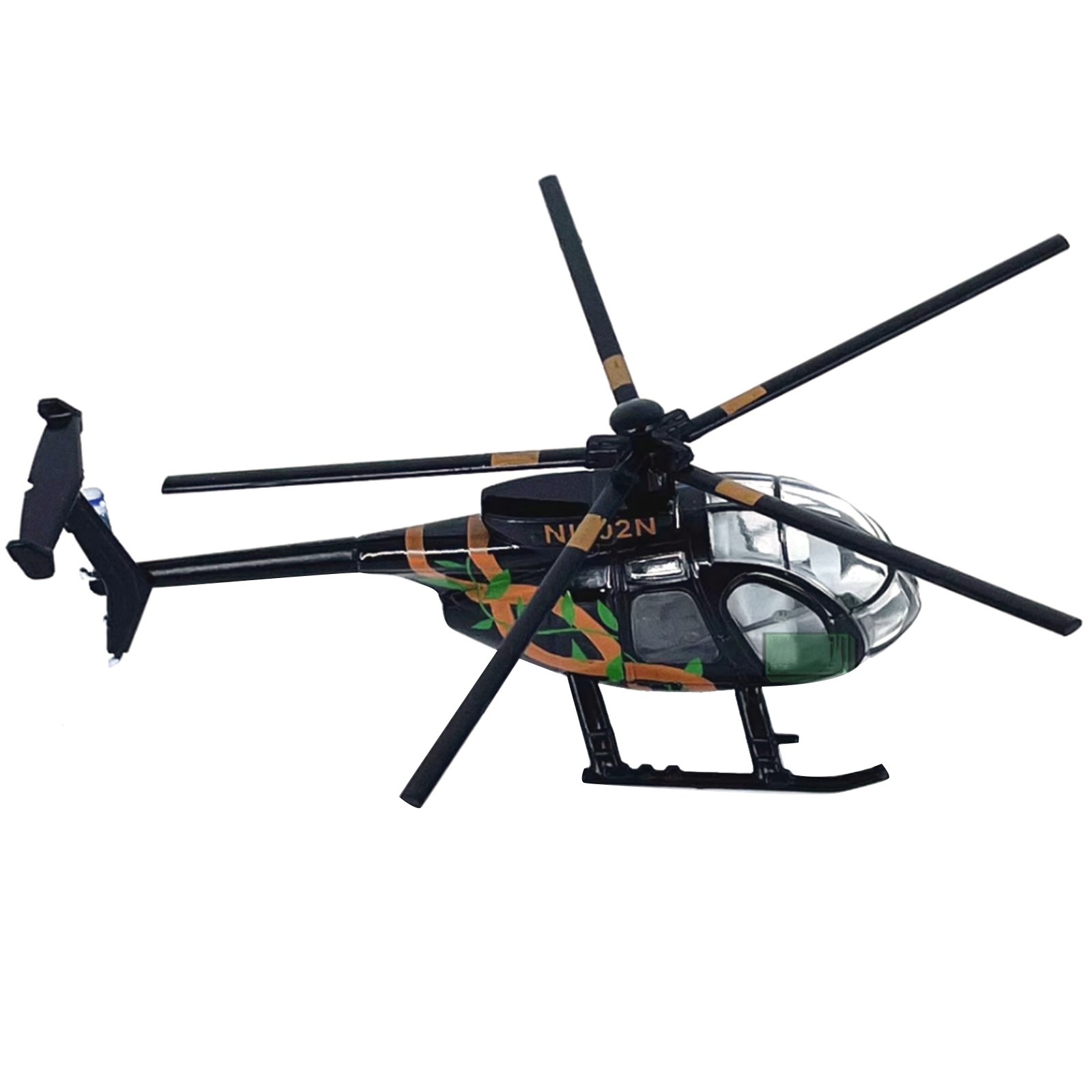 7.4cm Diecast Alloy 1/100 Scale USA Bird MD500 Helicopter Model Decor Craft