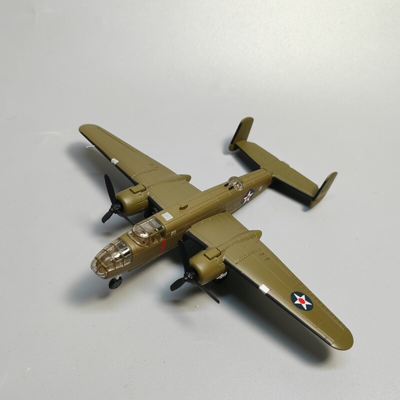 1:144 Scale Alloy Diecast Military Model B-25 Mitchell Bomber Fighter Aircraft