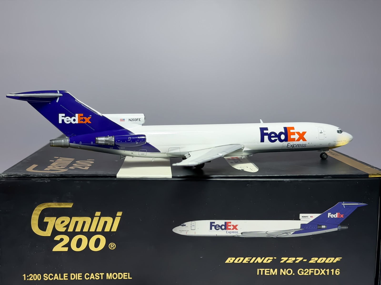 FedEx Express Boeing 727-200F 1:200 Gemini Jets N203FE (G2FDX116)