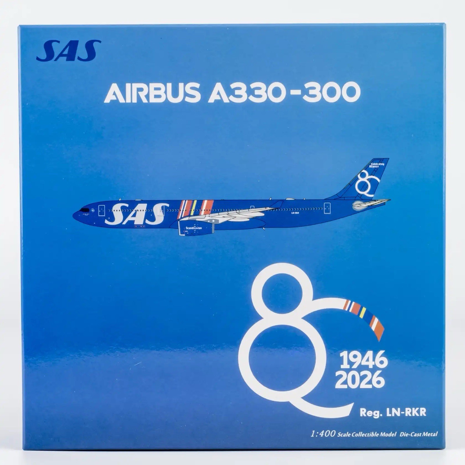 NG Models 1:400 Scandinavian Airlines SAS Airbus A330-300 LN-RKR 80 Years