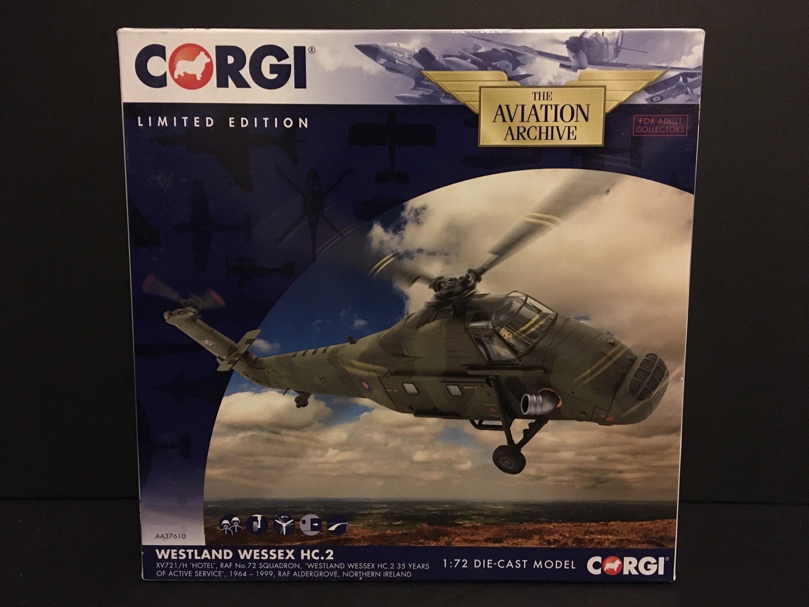 Corgi AA37610 Wessex Westland HC.Mk 2 Helicopter RAF Diecast Model 1:72
