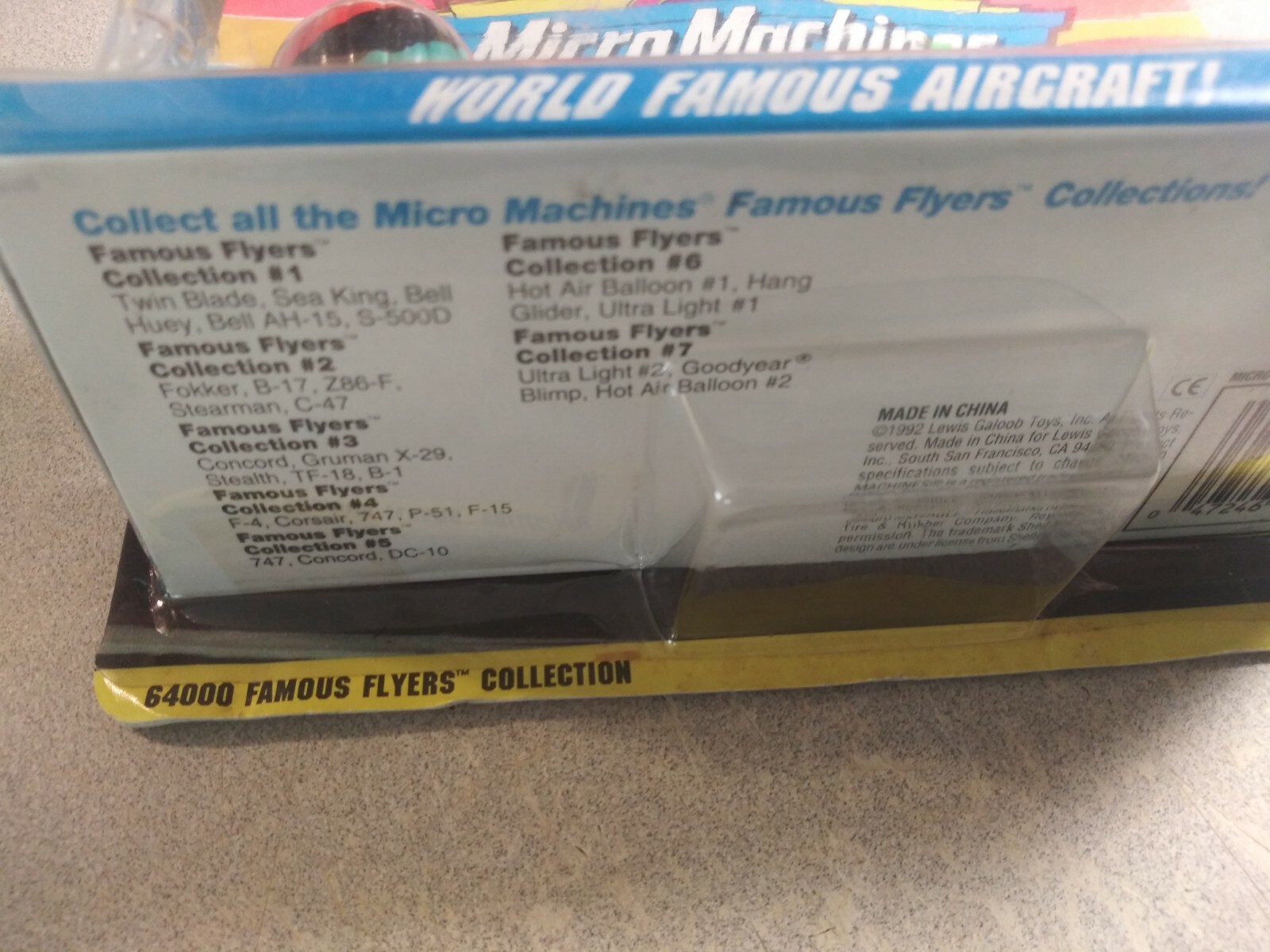 MicroMachines Famous Flyers World Famous Aircraft! 1992 Limited Edition In-box