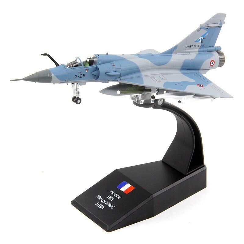 1:100 AMER FRANCE 1991 Mirage 2000C 2-EB Fighter Diecast Bomber Aircraft Model