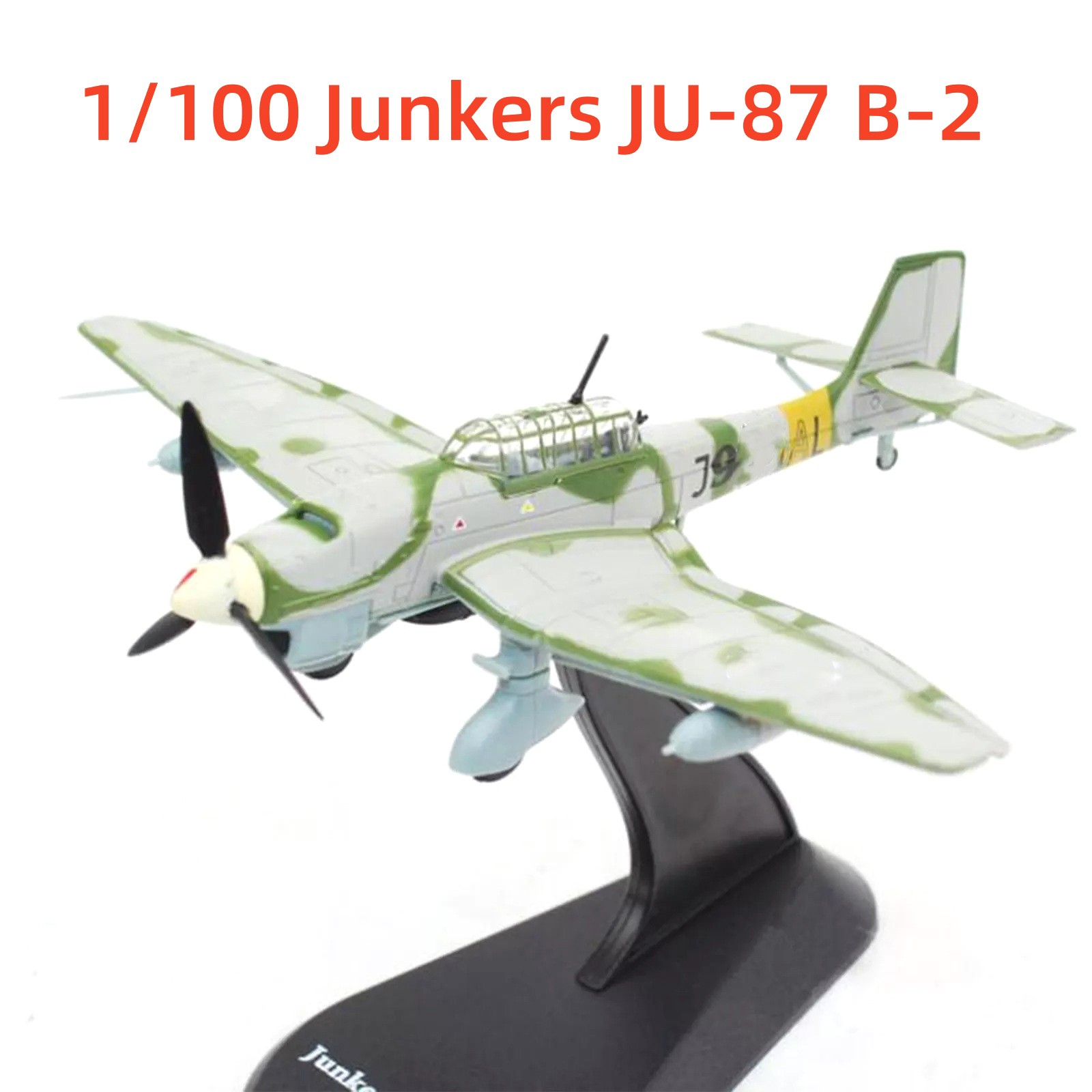 1/100 Diecast Alloy German Stuka Junkers Ju-87 B-2 Bomber Aircarft Model