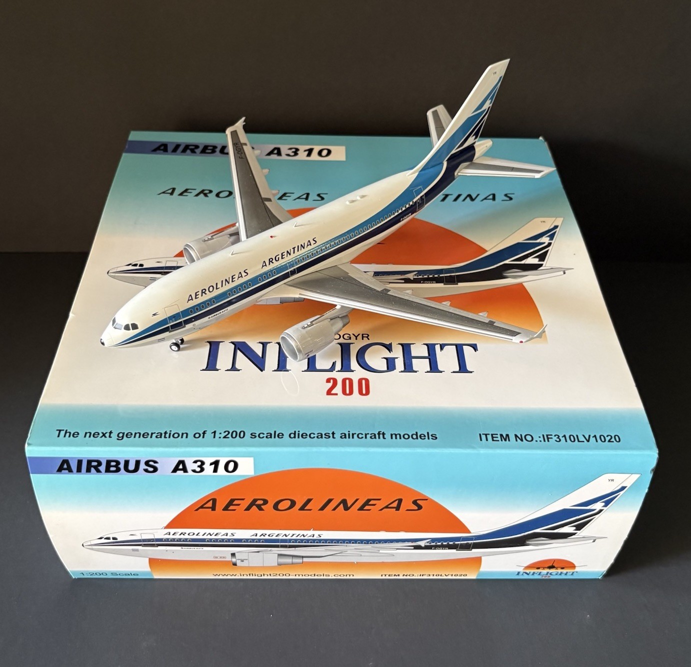 Inflight 200 Aerolineas Argentinas Airbus A310-300 F-OGYR IF310LV1020 Model