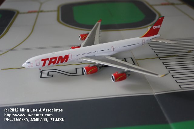 Phoenix Model TAM Brasil Airbus A340-500 in Current Color Diecast Model 1:400