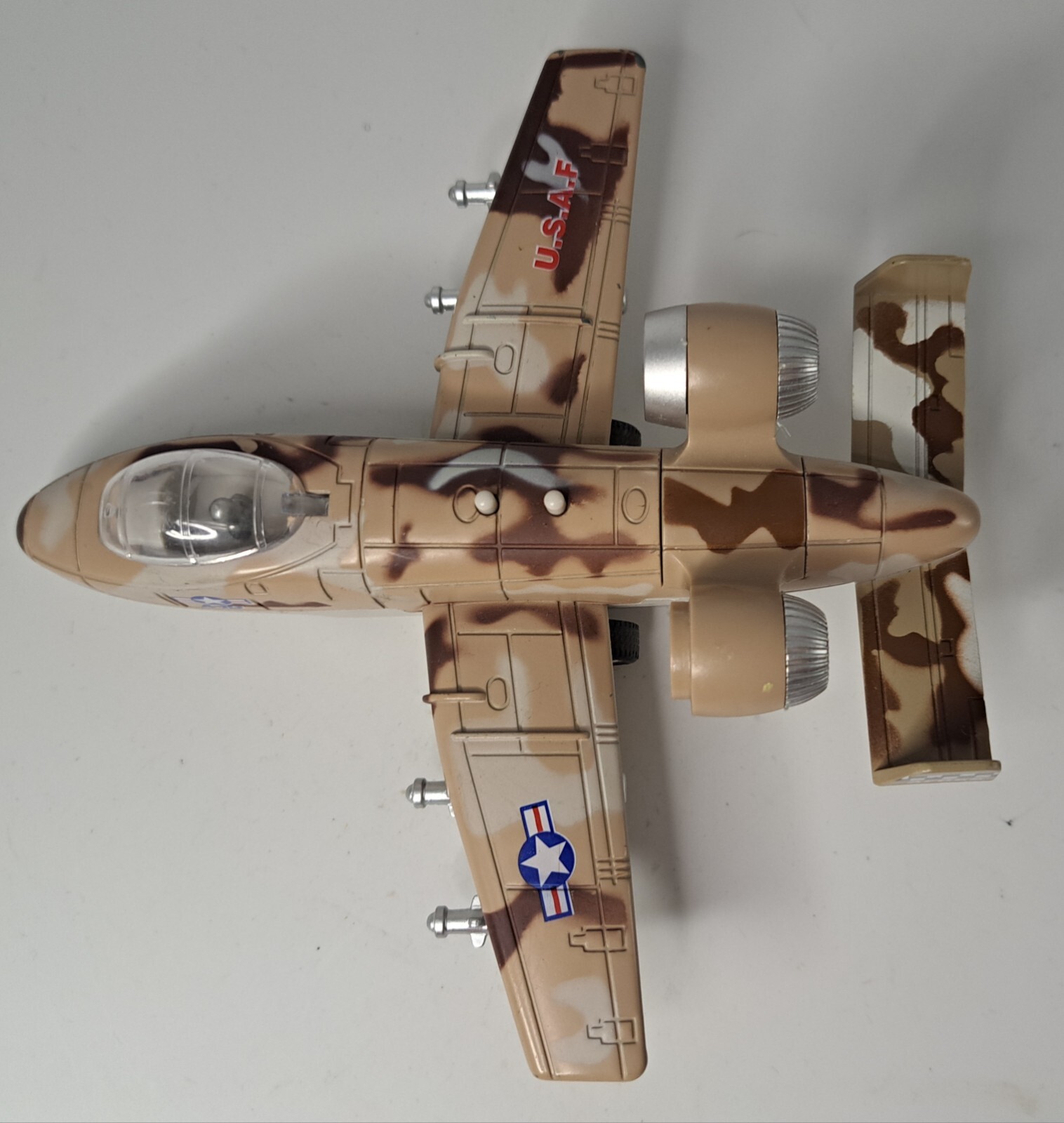 Diecast 1989 Matchbox Plane: A-10A Thunderbolt II Battery Operated 6″ Long