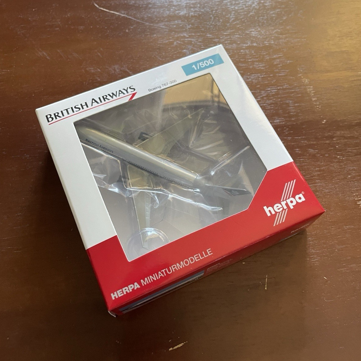 Herpa British Airways Boeing 767-300 Commercial Airliner Diecast 1:500 Boxed