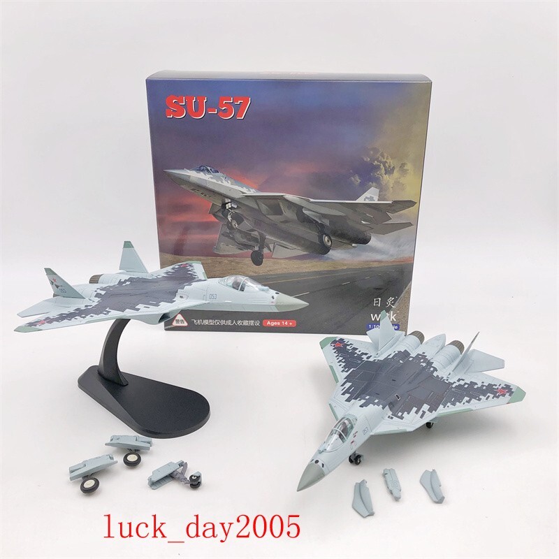 Wltk Russia Sukhoi Su-57 Felon Stealth Multirole Fighter 1/100 Diecast Jet Model
