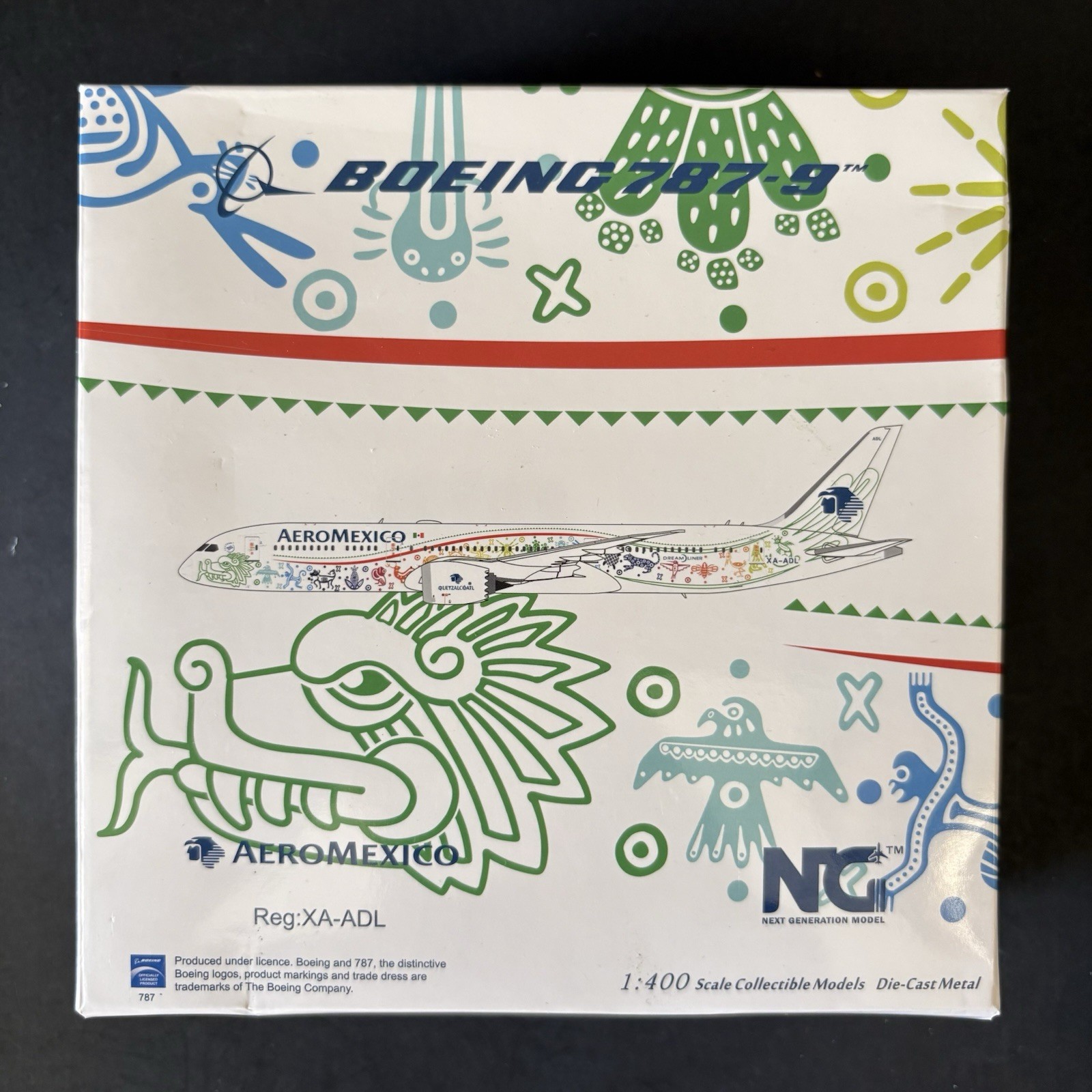 NG Models 1:400 AeroMexico Boeing 787-9 Dreamliner Quetzalcoatl XA-ADL 55012