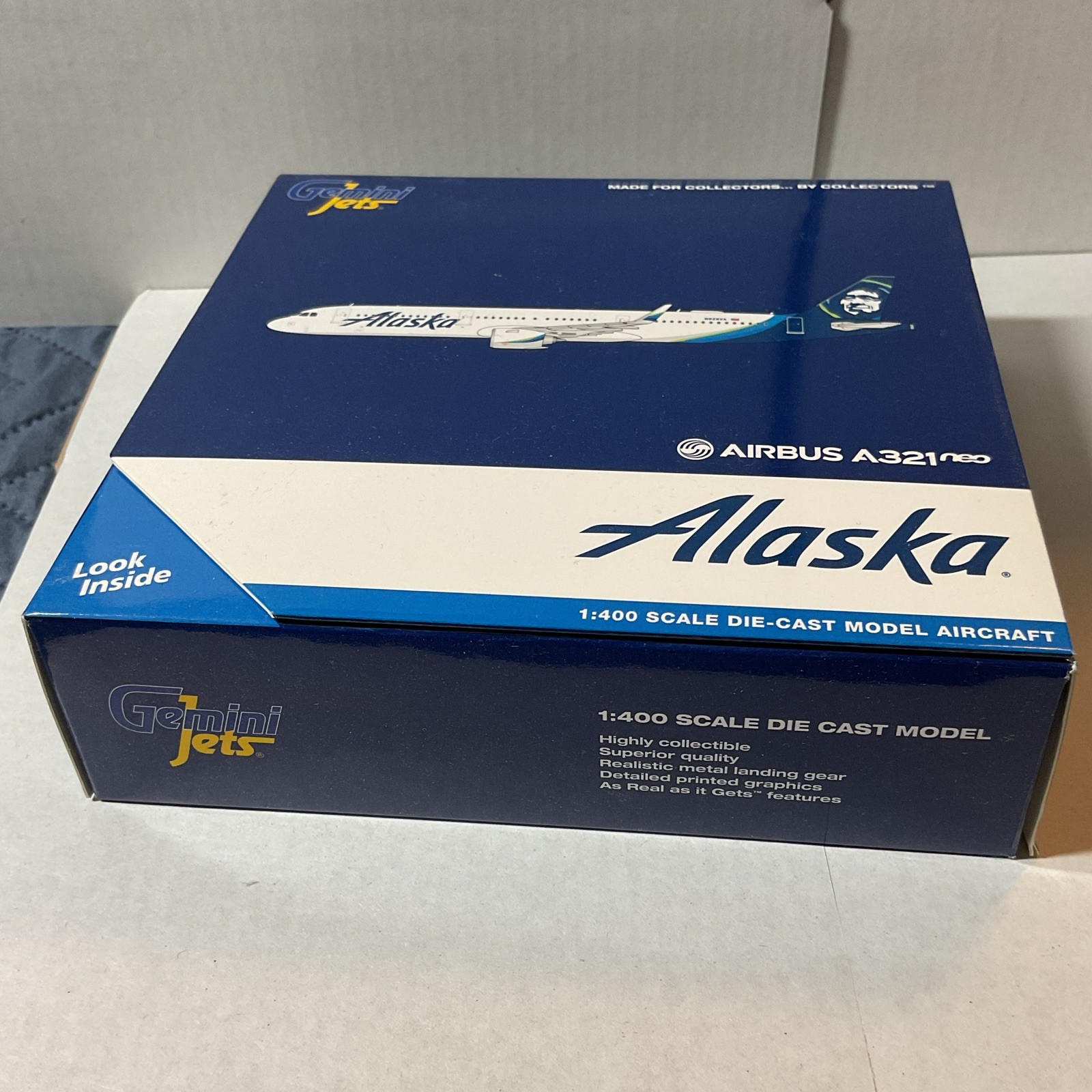 GeminiJets Alaska Airlines Airbus A321neo N929VA 1:400 Diecast Airliner w/ Stand