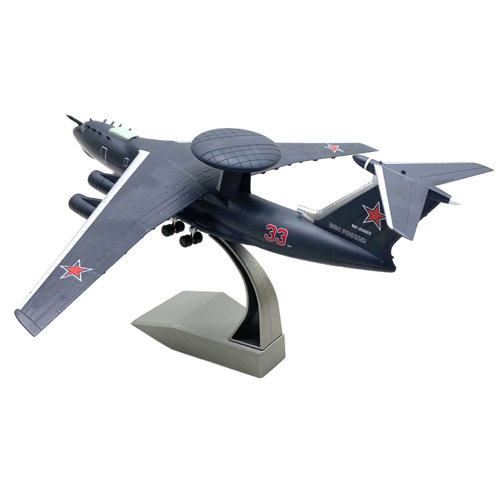 Beriev A-50U Mainstay AWACS Aircraft 1:200 Scale Diecast Alloy Model with Stand