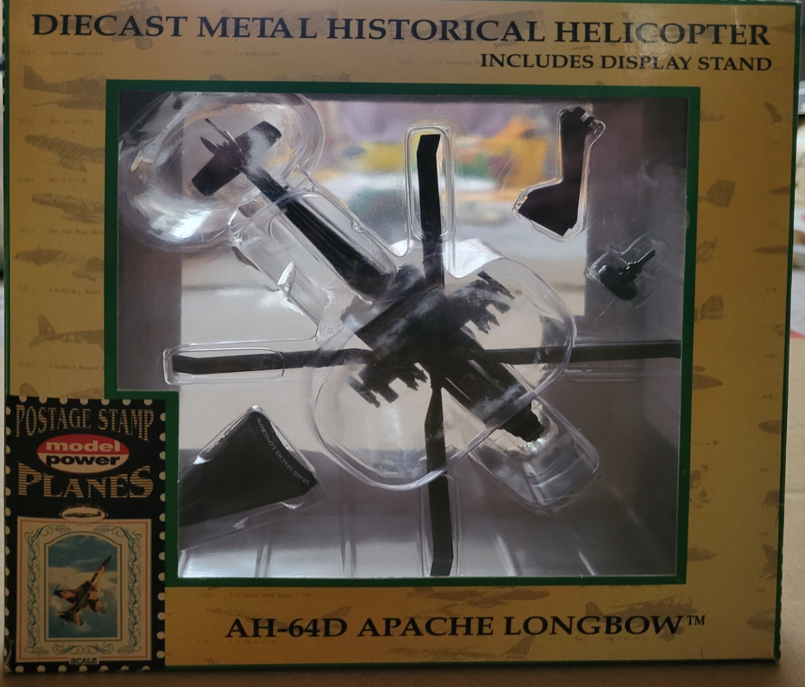 5600 Postage Stamp Planes AH-64D Longbow Apache 1/100 Model US Army