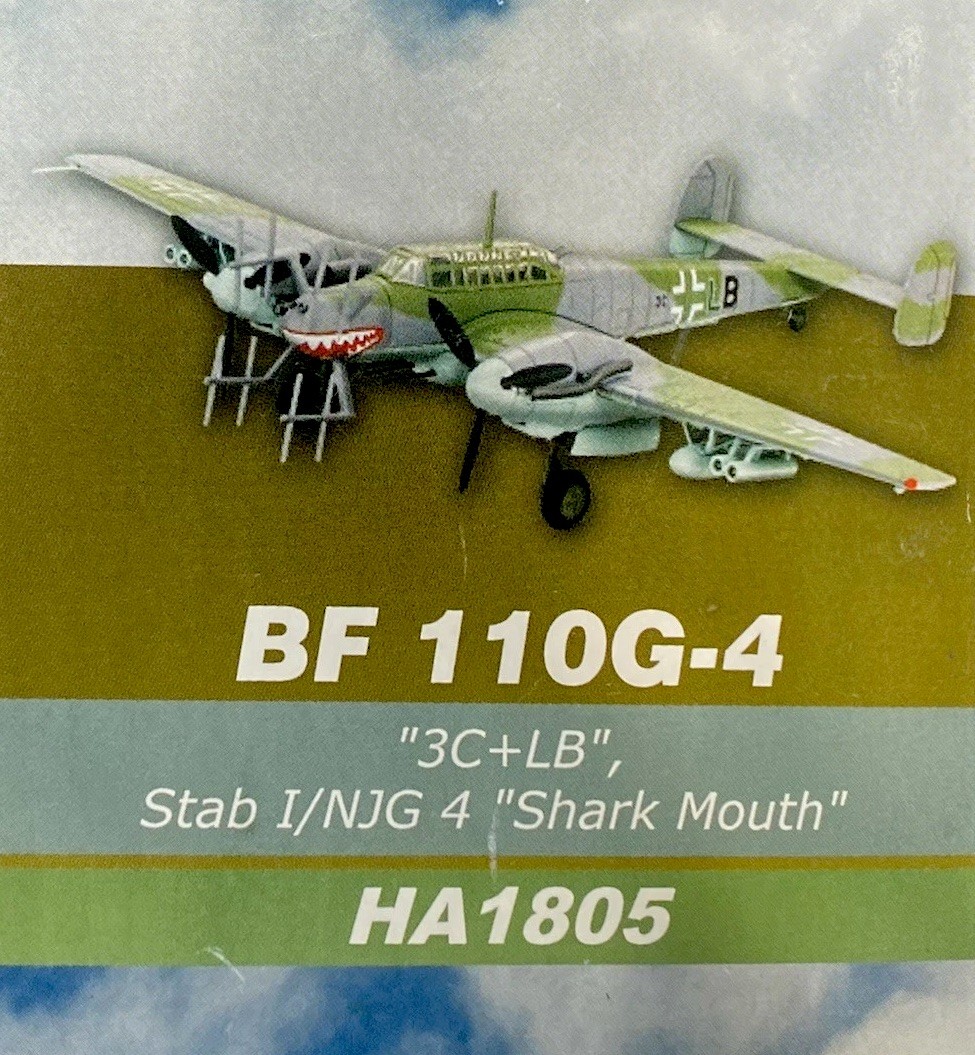 Hobby Master HA1805 BF110G-4 ‘Shark Mouth’ Luftwaffe I/NJG4 Willi Herget