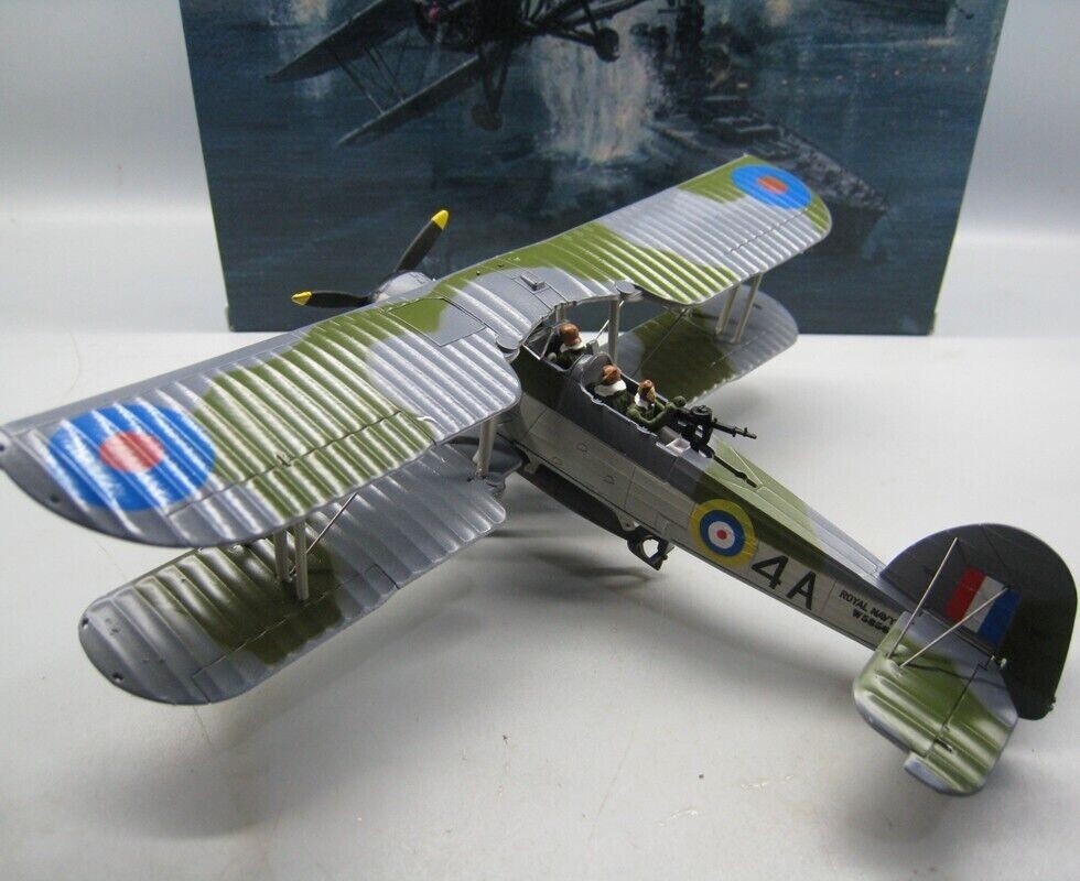 1:72 Diecast Royal Navy WW2 Swordfish Biplane Fighter Model Military Collection