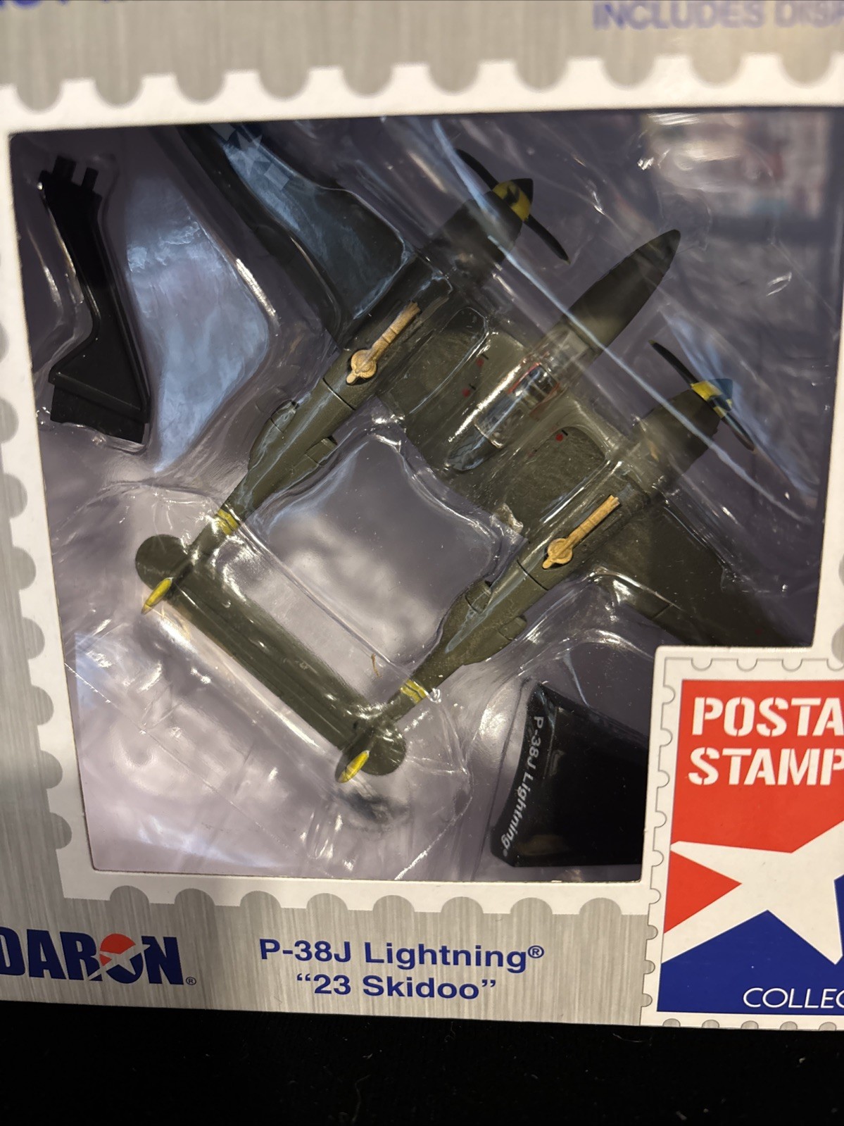 DARON PS5362-4 LIGHTNING “23 SKIDOO” DIECAST AIRPLANE-1:115 SCALE-NIB