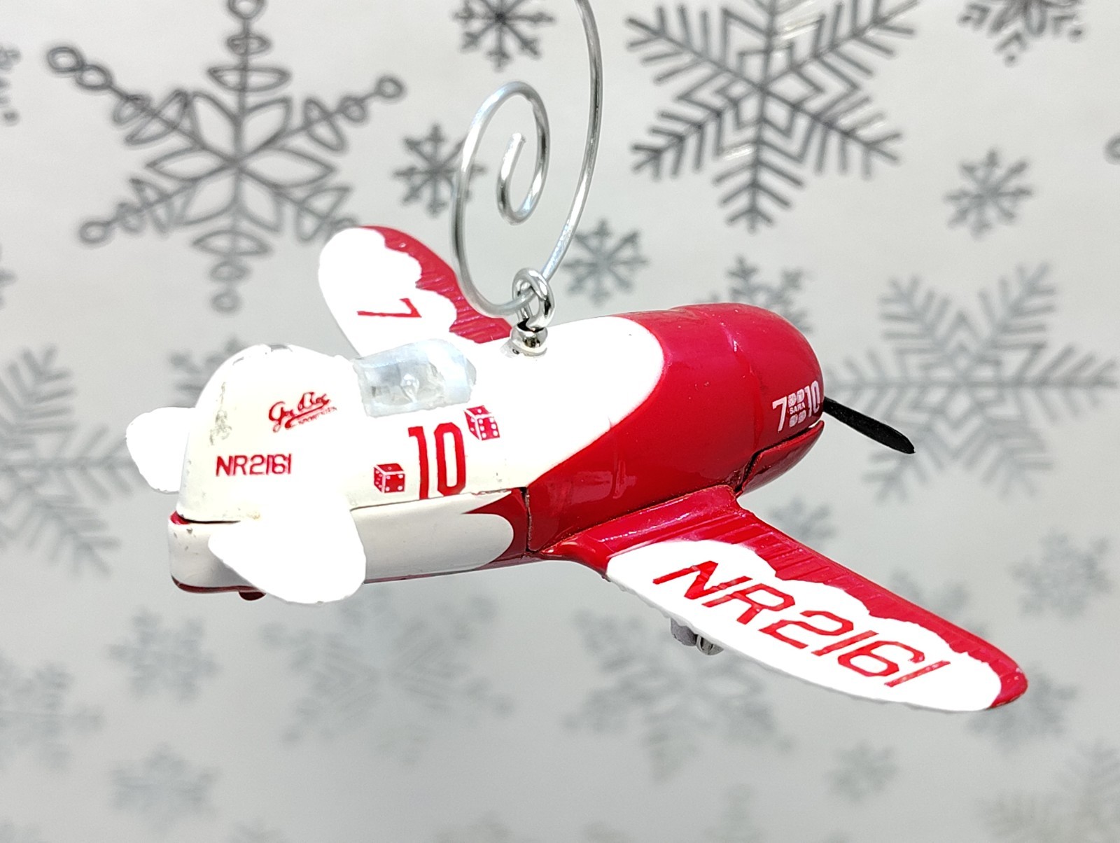 Gee Bee Stunt Airplane Single Prop Custom Christmas Ornament Diecast Race Plane