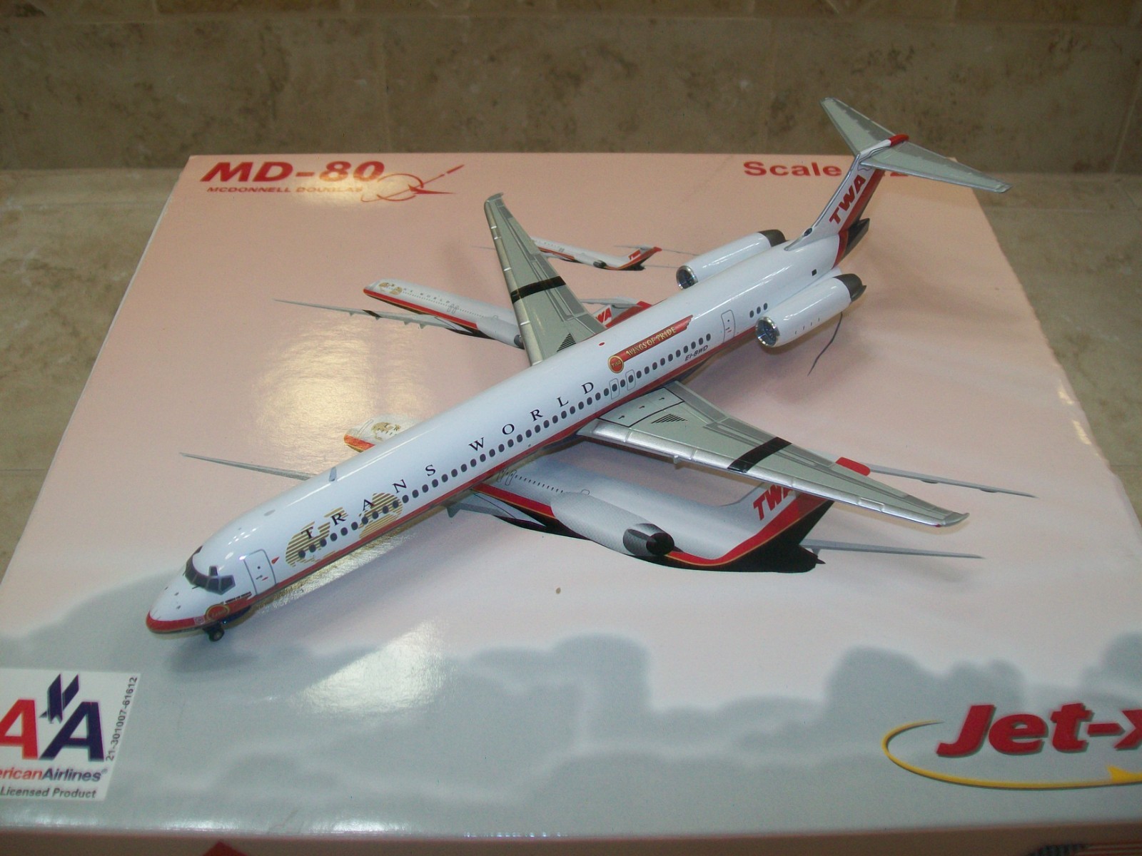 Jet-X/Dragon Wings TWA MD-80 1/200 EI BWD COLLECTORS FIND RARE/JXL063B