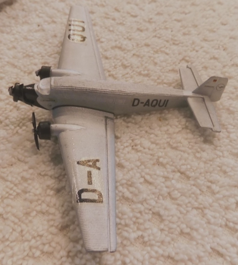 Schabak Junkers Ju 52 Lufthansa 1:250 Diecast Model Gray Black 1027/1