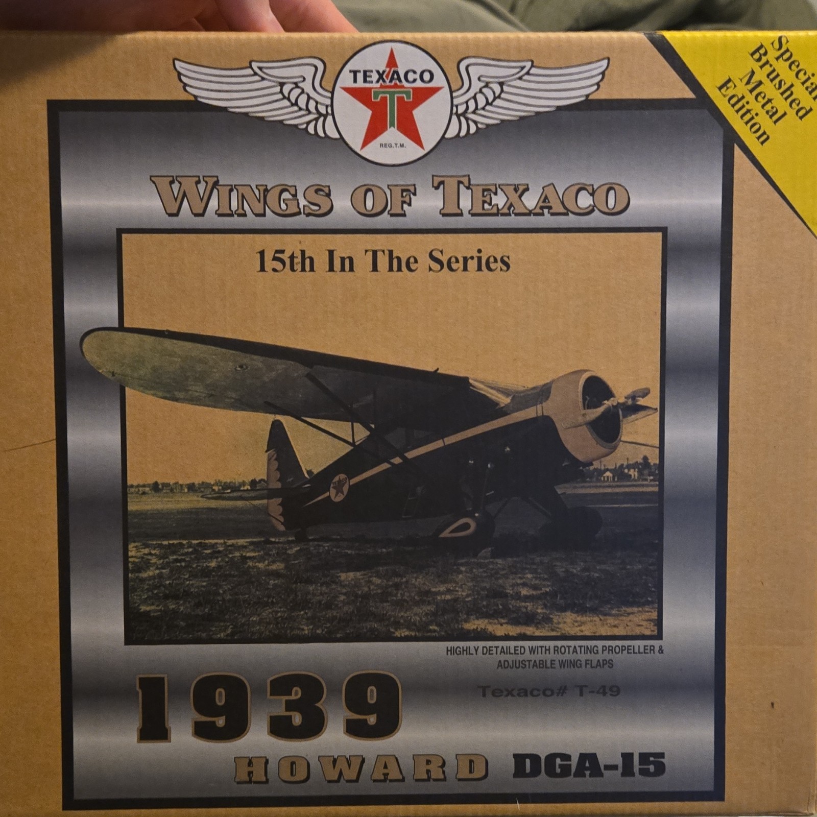 Ertl Collectibles Howard DGA-15 Wings of Texaco 1939 Brushed Metal Diecast Model