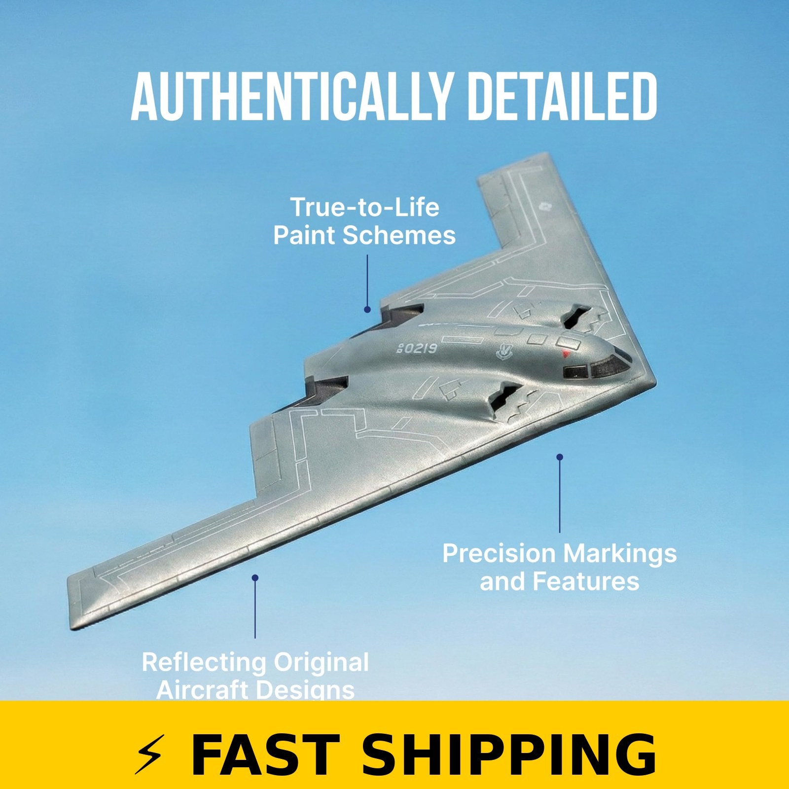 Daron B-2 Spirit Stealth Bomber Die-Cast Model 1:280 Scale